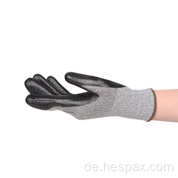 Hespax Anti-Cut Nitril Working Gloves Sicherheitskonstruktion